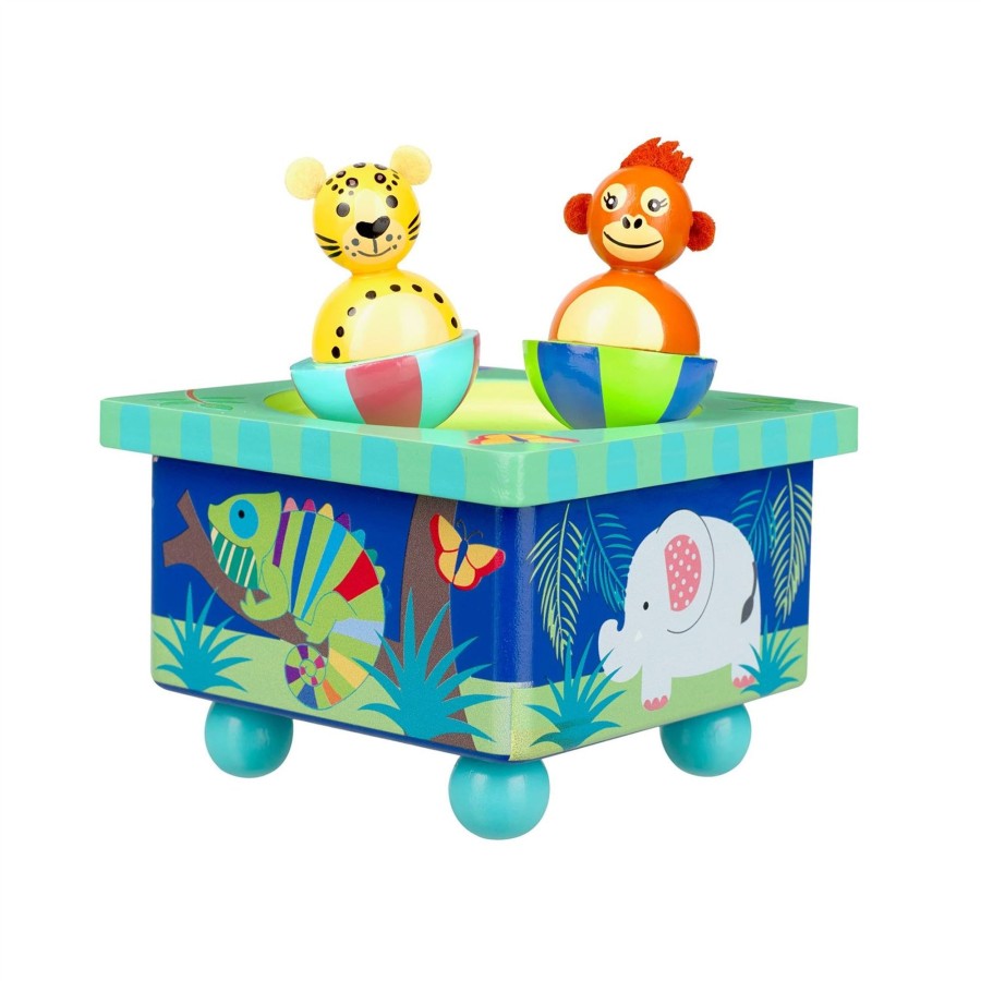 Baby & Child Carousel Shop Baby & Preschool Toys | Jungle Animals Wooden Music Box Wind-Up Bedtime Lullaby Musical Box For Children