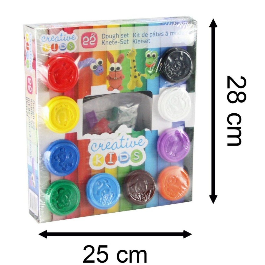 Baby & Child Carousel Shop Arts & Crafts | 22 Piece Kids Play Dough Set | Childrens Modelling Dough Tubs And Accessories