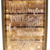 Home Accessories Carousel Shop Signs & Plaques | Wooden Box Frame Light Up Led Slogan Plaque Love Sign 34Cm X 25Cm ~ Kiss Me Under The Light Of A Thousand Stars