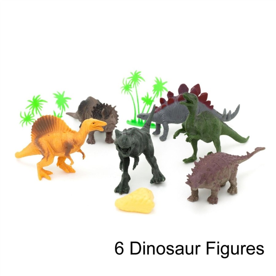 Baby & Child Carousel Shop Pretend Play | 6 Piece Dinosaur Figures Set For Kids | Children'S Jurassic Dinosaur Playset