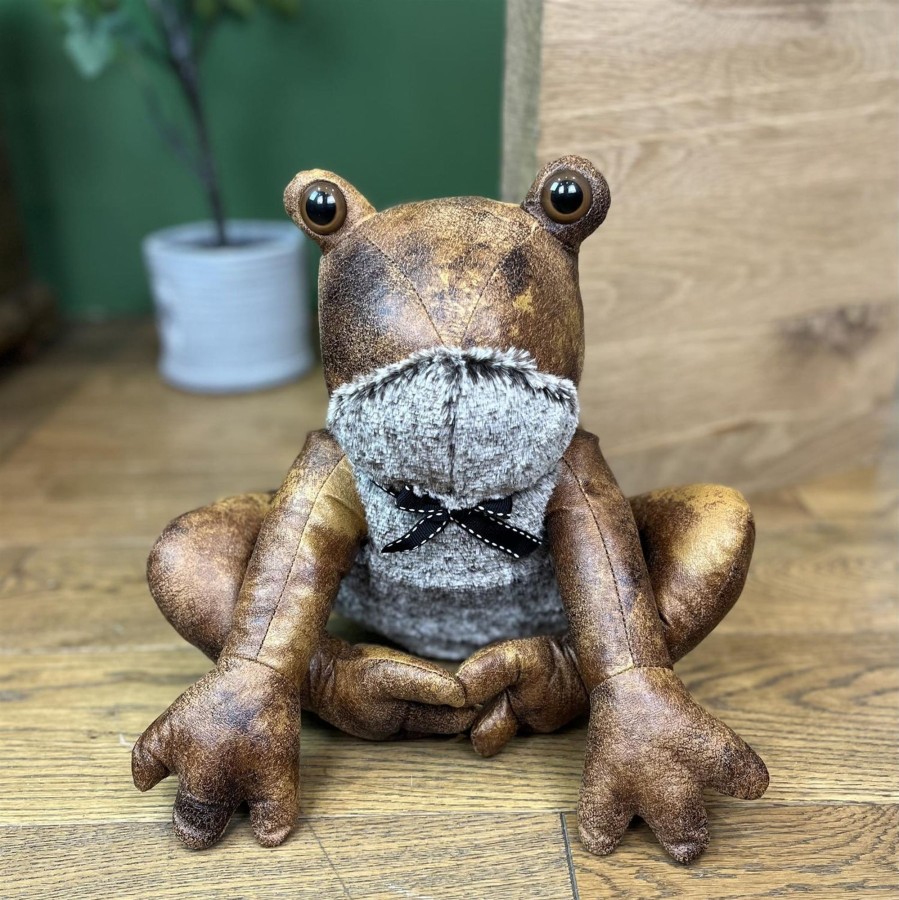 Home Accessories Carousel Shop Animal Doorstops | Jeremy Frog Doorstop | Faux Leather Weighted Toad Shaped Animal Door Stop 1.9Kg