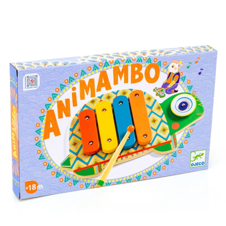 Baby & Child Carousel Shop Djeco | Djeco Dj06034 Animambo Turtle Cymbal & Xylophone | Kids Musical Toy Instrument