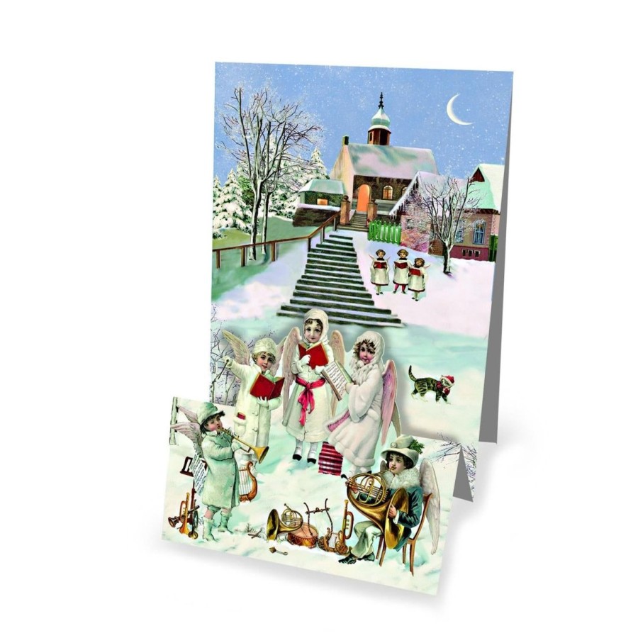 Celebrations Carousel Shop | Mini Advent Calendar Christmas Card - Christmas Panorama - Angelic Carol