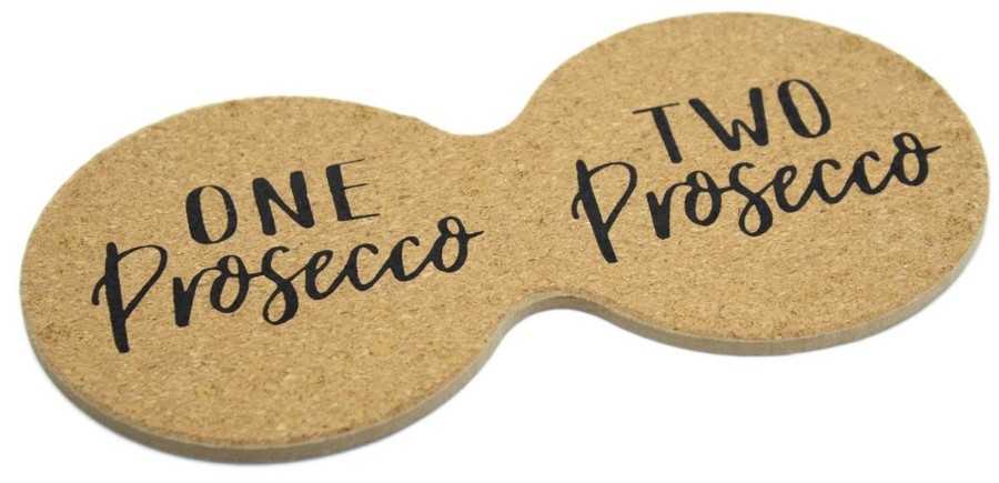 Kitchen & Dining Carousel Shop | Novelty Prosecco Cork Double Drinks Coaster ~ Cup Mug Table Mat