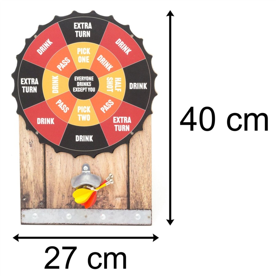 Kitchen & Dining Carousel Shop | 2 In 1 Wooden Magnetic Dartboard Drinking Game And Bottle Opener | Drinking Games For Adults Shot Roulette Darts Drinking Game | Adult Party Games