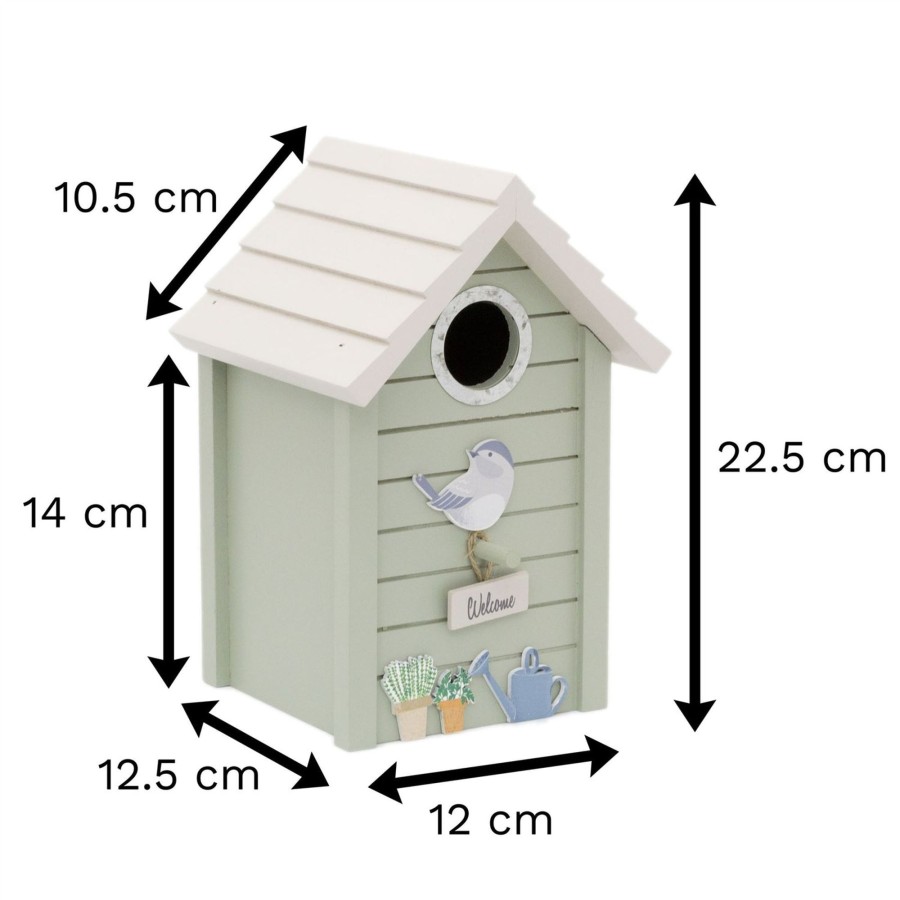 Home Accessories Carousel Shop Garden Decor | Potting Shed Wooden Bird Box House | Bird Nesting Box Bird Feeder | Hanging Bird Table For The Garden - Colour Varies One Supplied