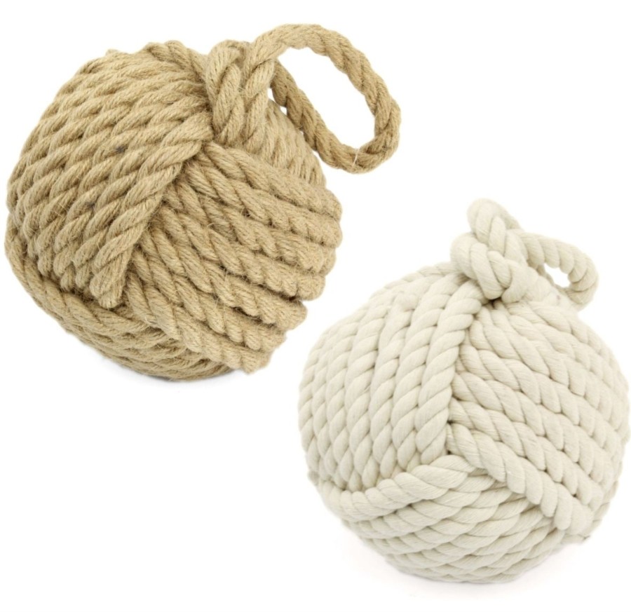 Home Accessories Carousel Shop Nautical Doorstops | Heavy Nautical Knot Rope Doorstop ~ Novelty Door Stop, Door Stopper Ball