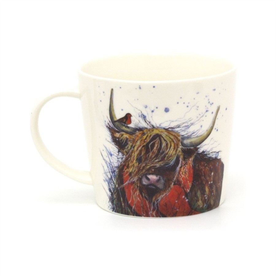 Kitchen & Dining Carousel Shop | Handsome Highland Cow Coffee Mug | Ceramic Animal Tea Cup | Hot Drinks Mugs Cups