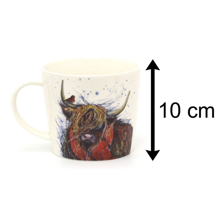 Kitchen & Dining Carousel Shop | Handsome Highland Cow Coffee Mug | Ceramic Animal Tea Cup | Hot Drinks Mugs Cups