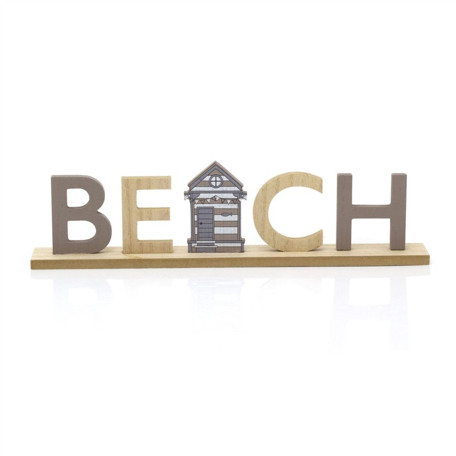 Home Accessories Carousel Shop Decorative Accessories | Coastal Beach Hut Nautical Wooden Plaque Sign | Seaside Decoration - Beach