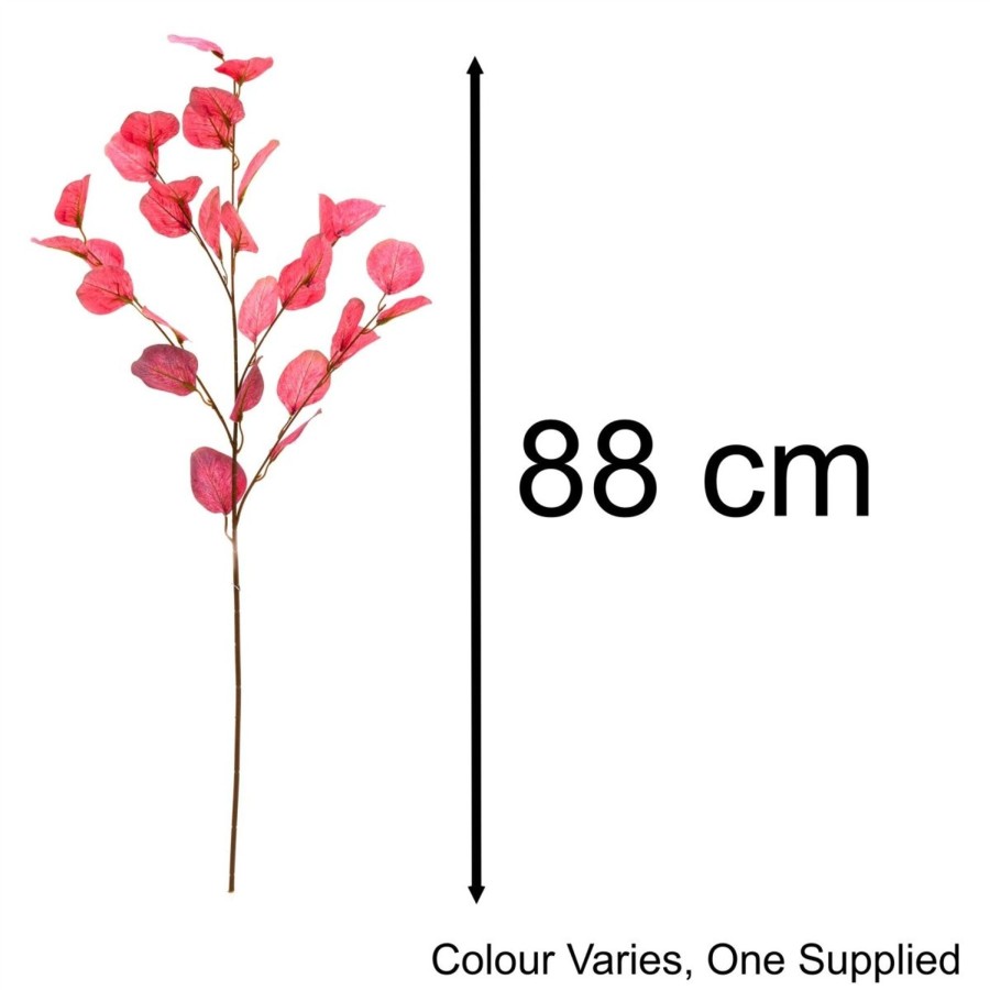 Celebrations Carousel Shop | 88Cm Beautiful Artificial Eucalyptus Stem Faux Foliage Leaves Stem | Eucalyptus Branch Artificial Eucalyptus Spray | Faux Stem For Flower Arrangement - Colour Varies One Supplied