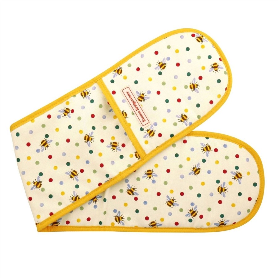 Kitchen & Dining Carousel Shop | Emma Bridgewater Bumblebee & Polka Dot Oven Glove | Kitchen Double Oven Glove