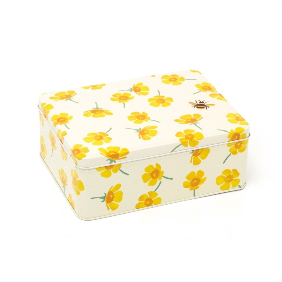 Kitchen & Dining Carousel Shop | Emma Bridgewater Buttercups Rectangle Storage Tin | Biscuit Treat Storage Tin