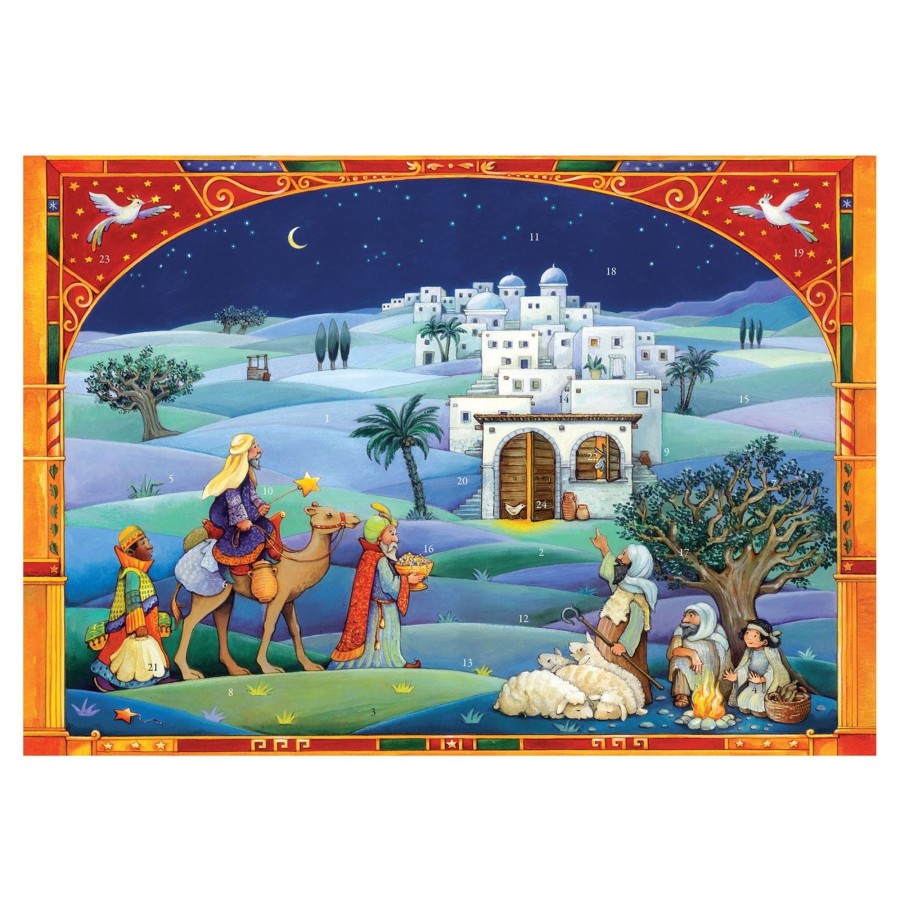 Celebrations Carousel Shop | Traditional Christmas Advent Calendar | Wise Men Nativity Advent Calendar | Bethlehem Picture Advent Calendar