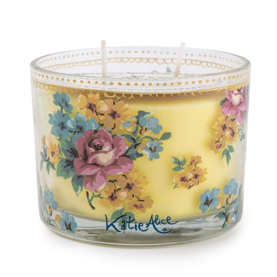 Home Accessories Carousel Shop Candles & Tealights | Katie Alice Bohemian Spirit 2 Wick Vintage Floral Amber Lily Scented Candle