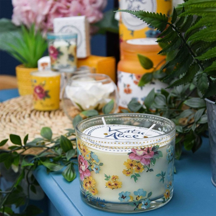 Home Accessories Carousel Shop Candles & Tealights | Katie Alice Bohemian Spirit 2 Wick Vintage Floral Amber Lily Scented Candle