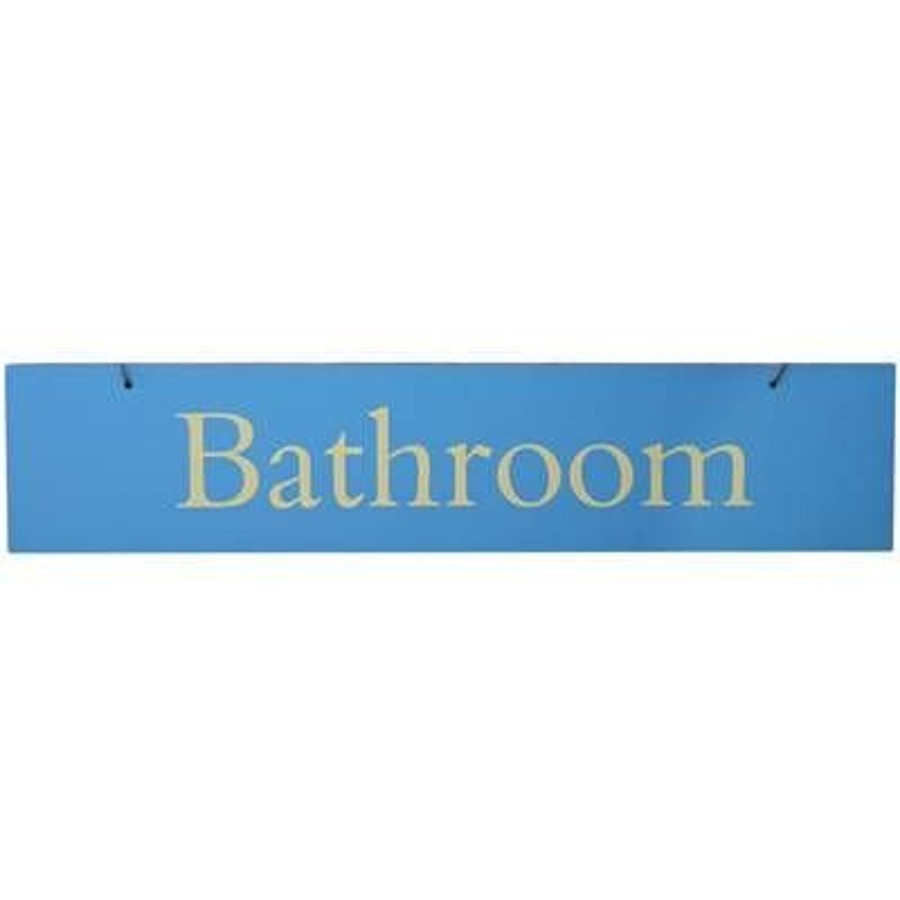 Home Accessories Carousel Shop Wall Decor & Mirrors | Coloured Wooden Slogan Sign ~ Bathroom