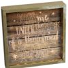 Home Accessories Carousel Shop Signs & Plaques | Wooden Box Frame Light Up Led Slogan Plaque Love Sign ~ Kiss Me Under The Light Of A Thousand Stars