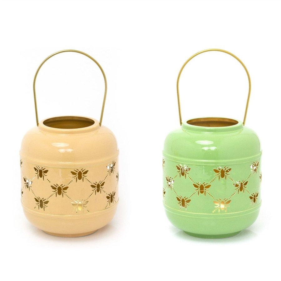 Home Accessories Carousel Shop Candlesticks, Holders & Lanterns | 20Cm Honey Bee Metal Hurricane Candle Lantern | Decorative Hanging Lantern For Home Garden Patio | Indoor Outdoor Bee Lantern Bee Decor Garden Gifts