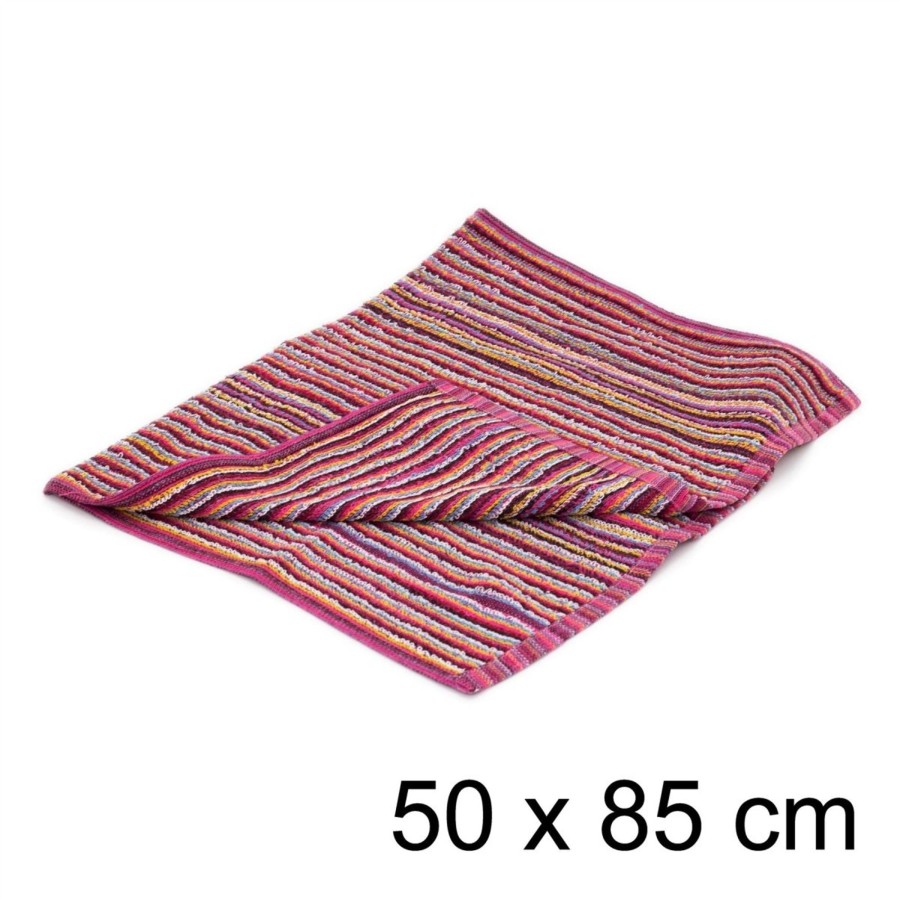 Home Accessories Carousel Shop Bathroom Accessories | Multi-Striped Recycled Hand Towel | 100% Cotton Eco Friendly Bathroom Hand Towel