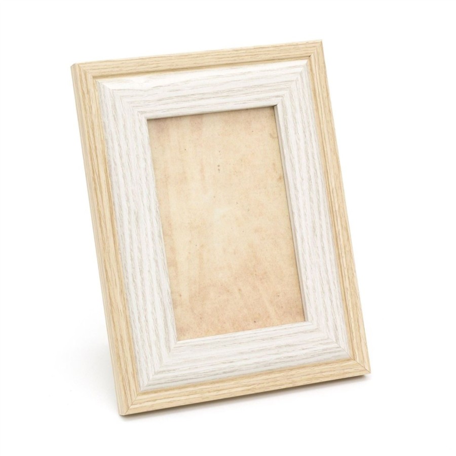 Home Accessories Carousel Shop Photo Frames | Two Tone Wooden 4 X 6 Picture Frame | Freestanding Wall Mountable Single Aperture Photo Frame |10Cm X 15Cm Photo Holder