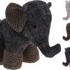 Home Accessories Carousel Shop Animal Doorstops | Textured Tartan Fabric Elephant Decorative Animal Novelty Doorstop - Colour Varies