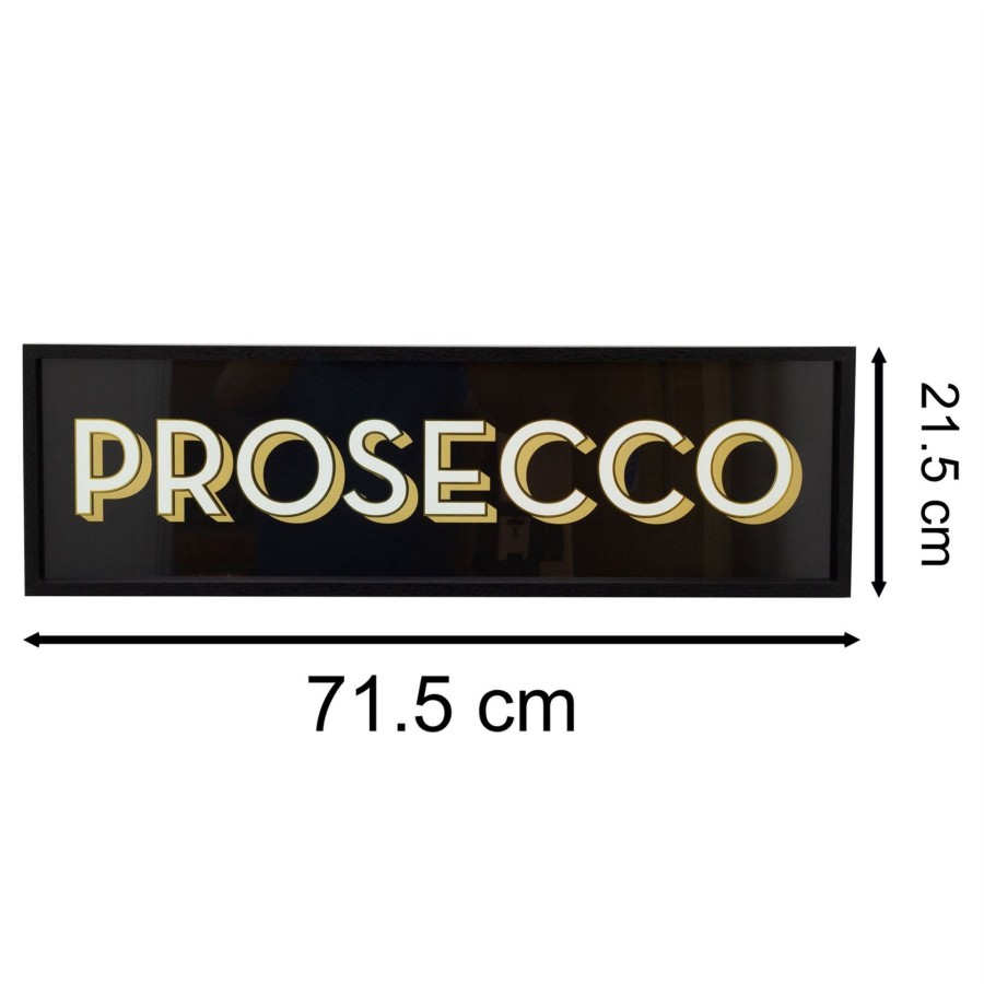 Home Accessories Carousel Shop Decorative Accessories | Vintage Art Deco Bar Sign | Stylish Typography Wall Art Decorative Party Plaque - Prosecco