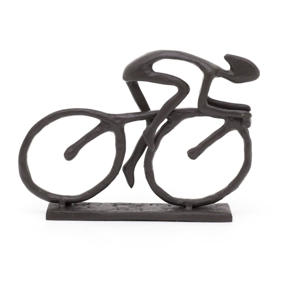 Home Accessories Carousel Shop Decorative Accessories | Cast Iron Cyclist Sculpture Cycling Ornament | Metal Bike Racing Man Decoration | Cycling Sculpture Sports Decorations | Abstract Ornaments Cycling Gifts