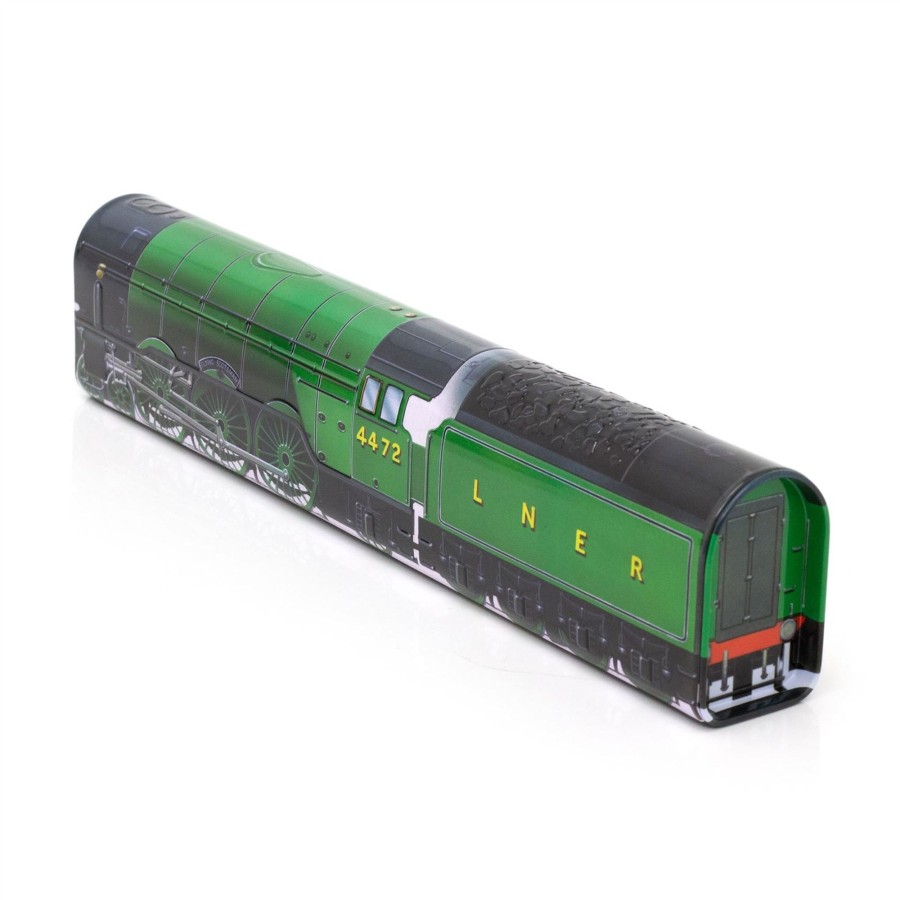 Baby & Child Carousel Shop Room Decor & Storage | The Flying Scotsman Train Tin | Green Metal Steam Train Shaped Storage Tin 33Cm