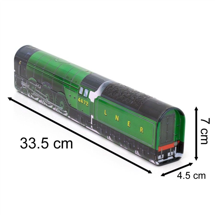 Baby & Child Carousel Shop Room Decor & Storage | The Flying Scotsman Train Tin | Green Metal Steam Train Shaped Storage Tin 33Cm