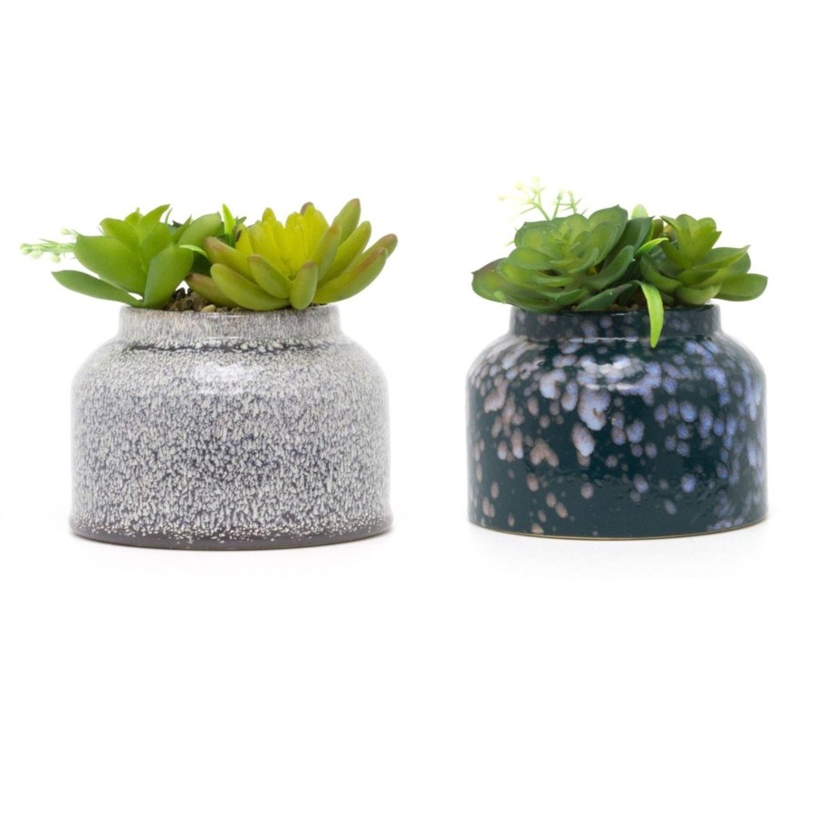 Home Accessories Carousel Shop Vases, Planters & Faux Flowers | Artificial Succulent Potted Plant | Faux Plant And Ceramic Planter | Fake House Plant Home Decor