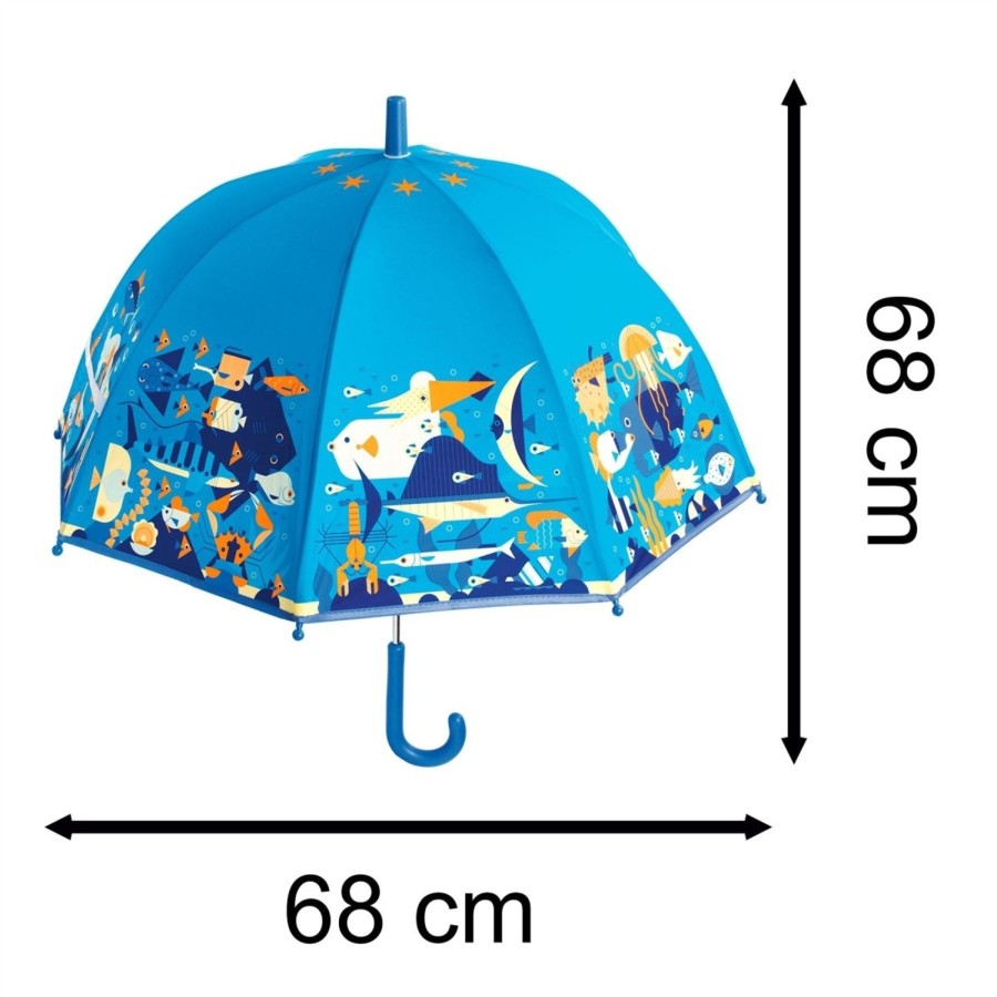 Baby & Child Carousel Shop Djeco | Djeco Dd04703 Childrens Dome Umbrella | Medium Kids Umbrella - Seaworld