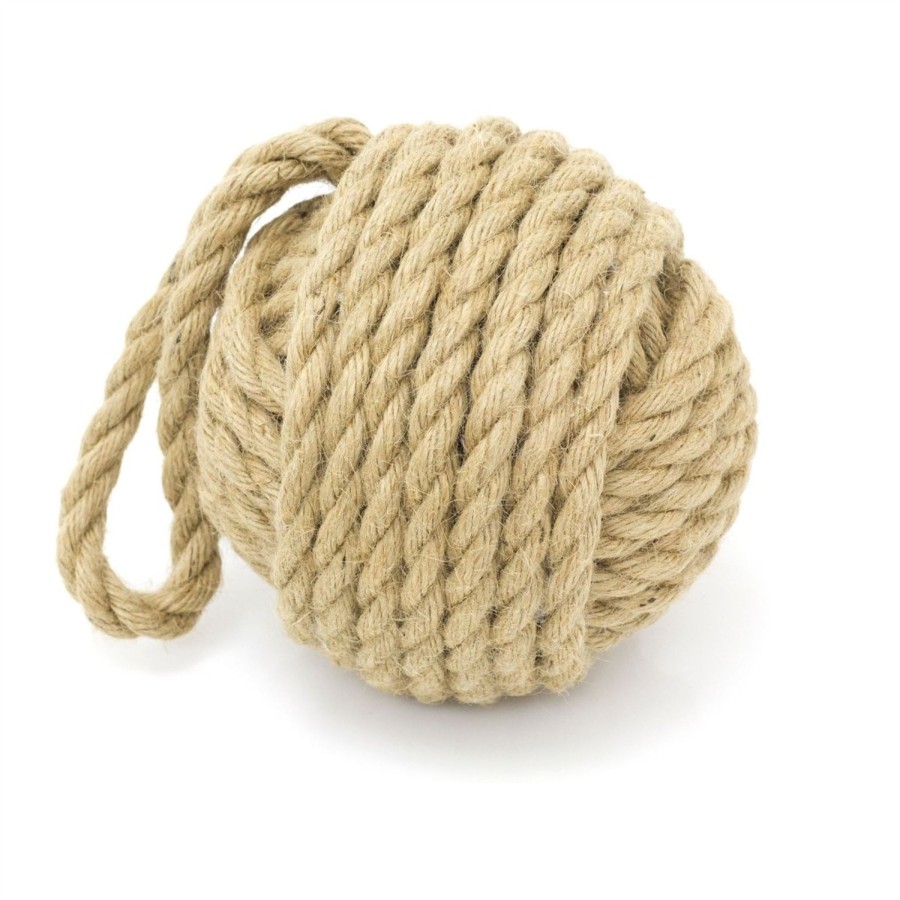 Home Accessories Carousel Shop Nautical Doorstops | Traditional Monkey Fist Doorstop Nautical Door Stop | Natural Rope Knot Door Stop Nautical Rope Door Stopper | Beach Knot Rope Doorstops