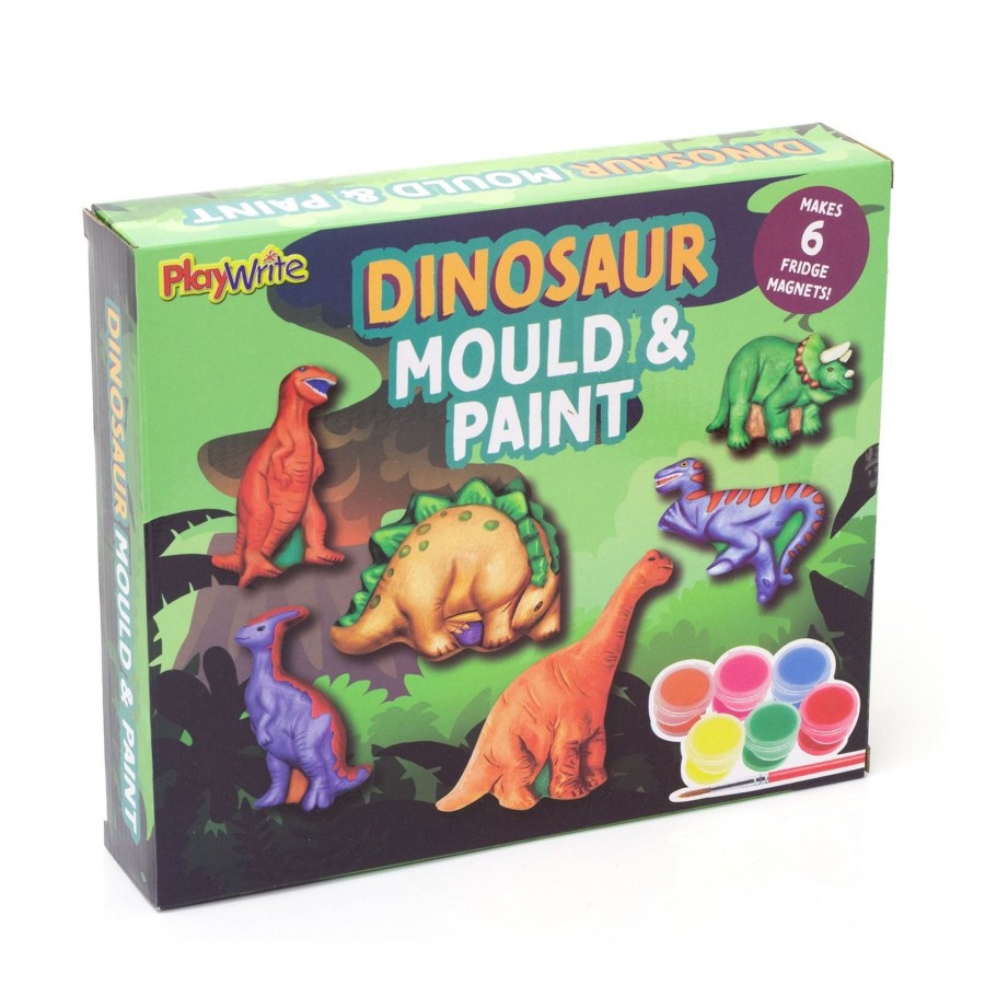 Baby & Child Carousel Shop Arts & Crafts | Childrens Dinosaur Mould And Paint Fridge Magnet Set | Kids Jurassic Dinosaur Activity Set | Dino Mould And Paint Kits For Kids