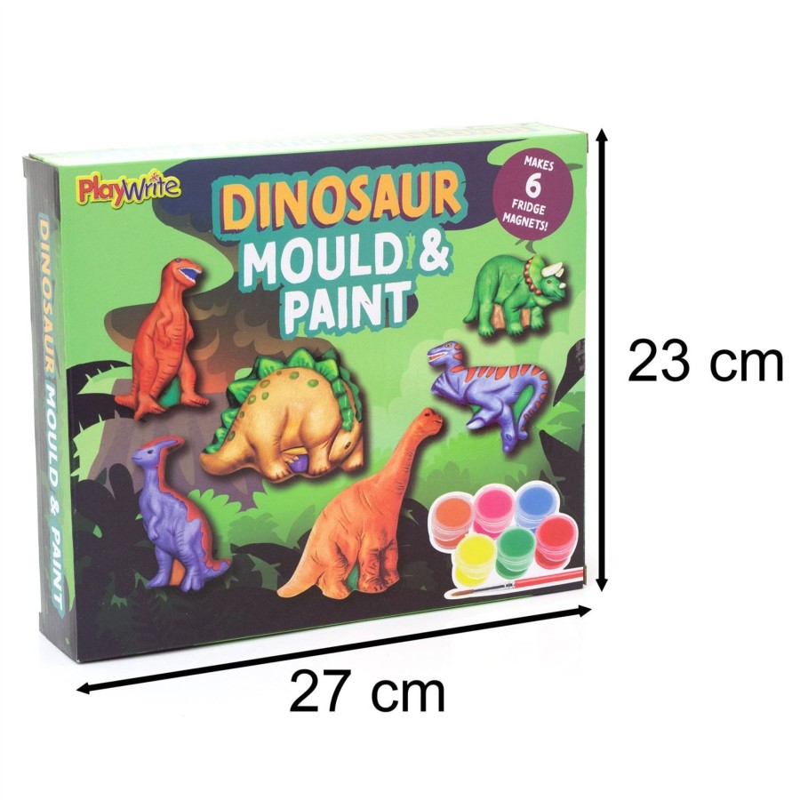 Baby & Child Carousel Shop Arts & Crafts | Childrens Dinosaur Mould And Paint Fridge Magnet Set | Kids Jurassic Dinosaur Activity Set | Dino Mould And Paint Kits For Kids