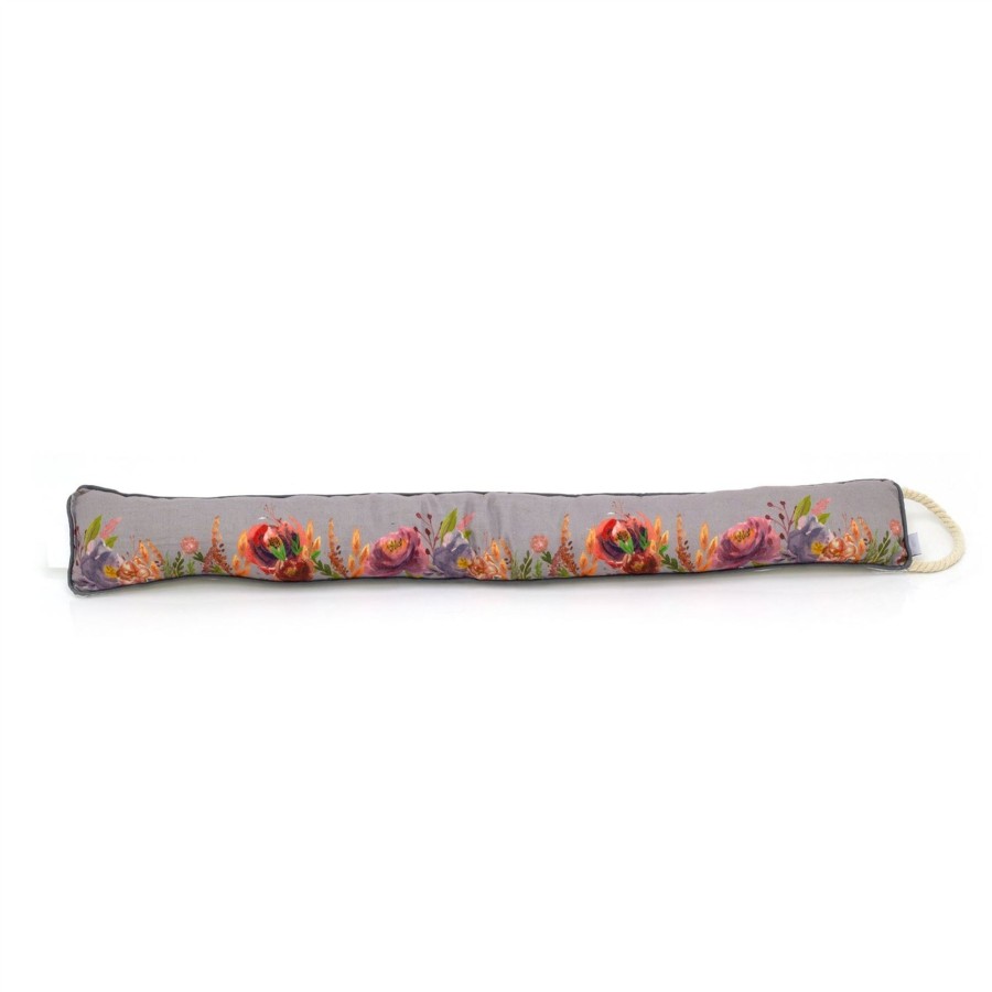 Home Accessories Carousel Shop Draught Excluders | 94Cm Beautiful Floral Fabric Draught Excluder For Doors | Winter Draft Excluder Door Draught Cushion | Botanical Draft Insulator Door Draught Cushion