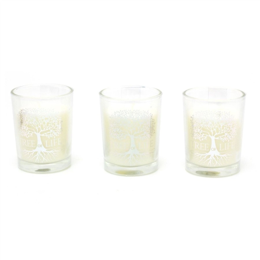 Home Accessories Carousel Shop Candles & Tealights | Tree Of Life 3 Tea Light Scented Candles Pot | Fragrance Tealight Candles With Holder | Aromatherapy Candle Gift Box