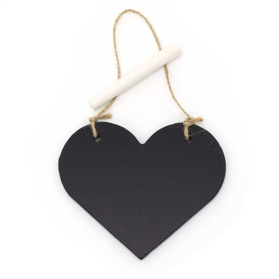 Home Accessories Carousel Shop Chalkboards & Planners | Wooden Heart Chalkboard Hanging Sign Plaque | Mini Blackboard Memo Board | Chalk Board Wedding Decoration