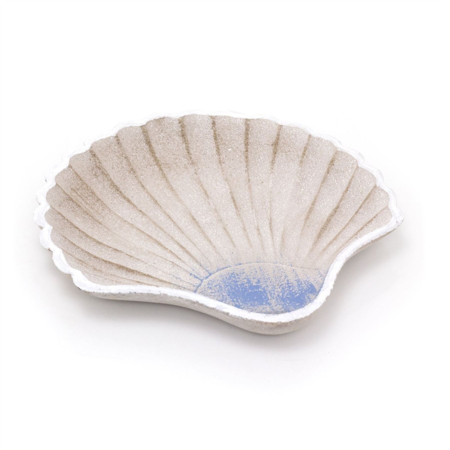 Home Accessories Carousel Shop Bathroom Accessories | Nautical Wooden Shell Tray Jewellery Dish Rustic Seashell Trinket Dish Key Bowl