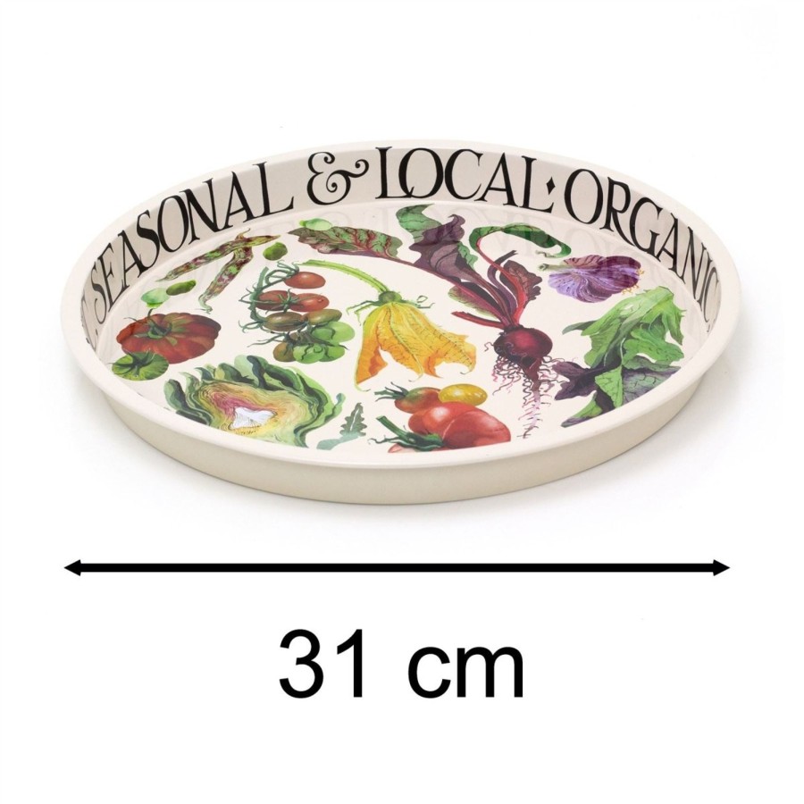 Kitchen & Dining Carousel Shop | Emma Bridgewater Dig The Garden Round Deep Well Tin Tray | Kitchen Tray