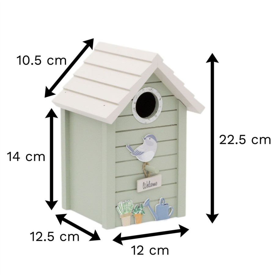 Home Accessories Carousel Shop Bird Houses & Feeders | Potting Shed Wooden Bird Box House | Bird Nesting Box Bird Feeder | Hanging Bird Table For The Garden - Colour Varies One Supplied