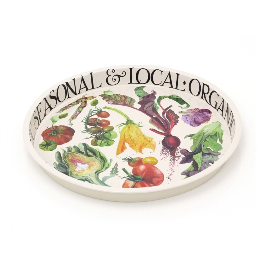 Kitchen & Dining Carousel Shop | Emma Bridgewater Dig The Garden Round Deep Well Tin Tray | Kitchen Tray