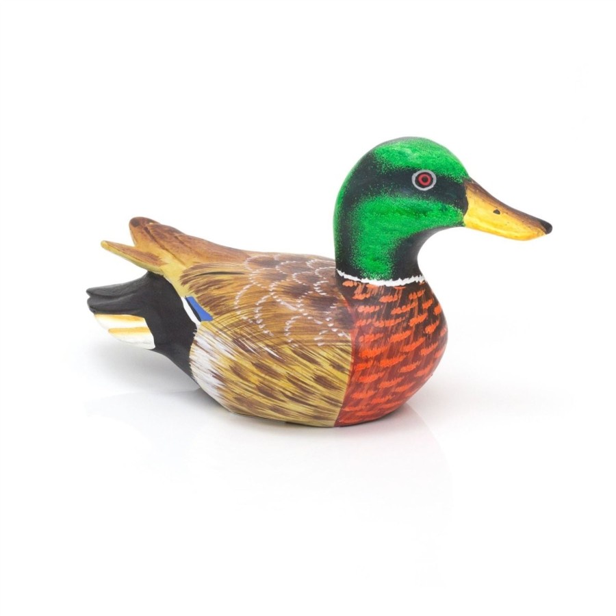 Home Accessories Carousel Shop Decorative Accessories | Wooden Mallard Duck Ornament | Duck Figurine Bird Statue | Animal Sculpture Duck Gifts