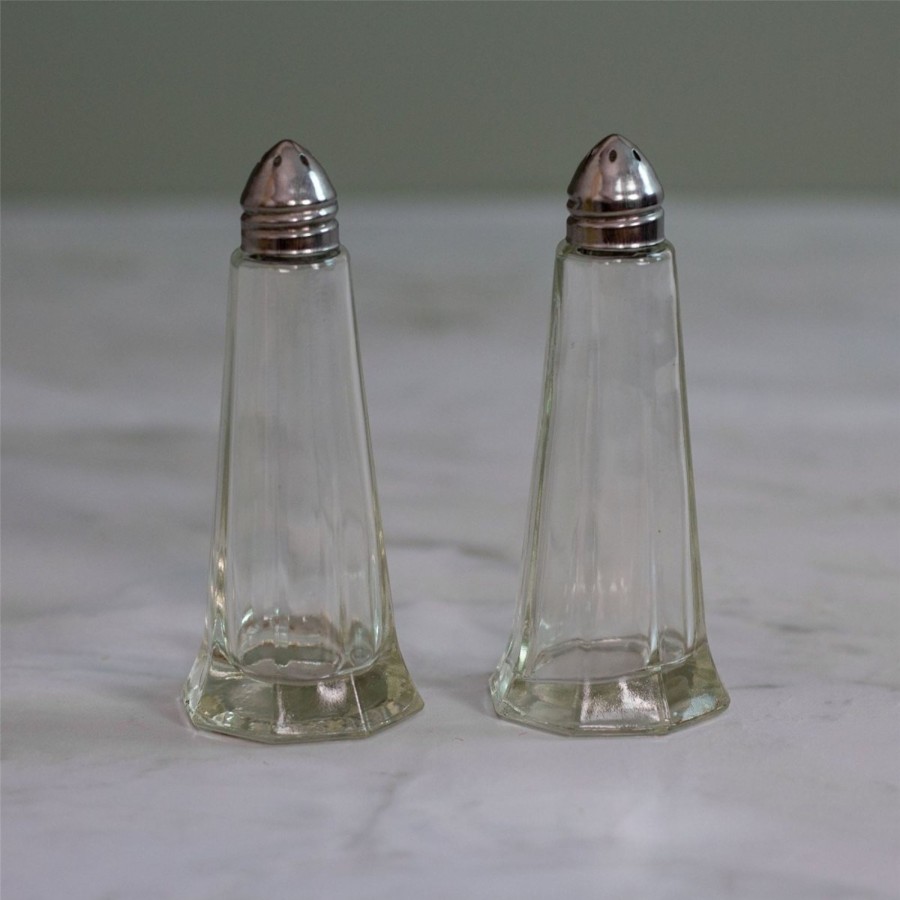 Kitchen & Dining Carousel Shop | Classic Glass Lighthouse Salt & Pepper Shakers | 2-Piece Salt And Pepper Pots