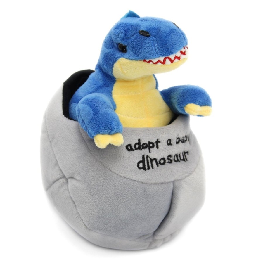 Baby & Child Carousel Shop Soft Toys | Adopt A Dinosaur In An Egg Plush Soft Toy Baby Tyrannosaurus Rex ~ Blue T Rex