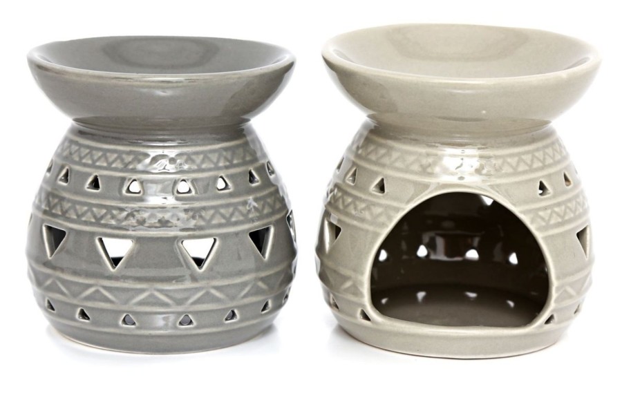 Home Accessories Carousel Shop Oil Burners & Diffusers | Aztec Ceramic Tealight Candle Holder Essential Oil Burner