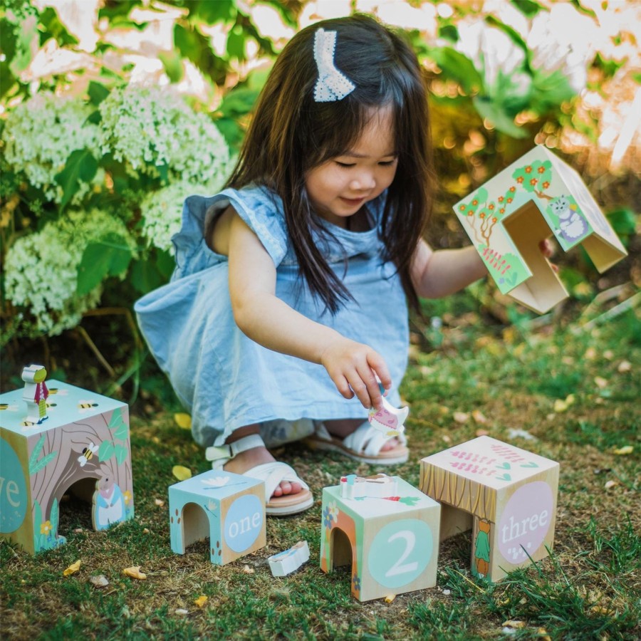 Baby & Child Carousel Shop Orange Tree Toys | Childrens Peter Rabbit Stacking Cubes Wooden Stacking Toys Baby Building Blocks