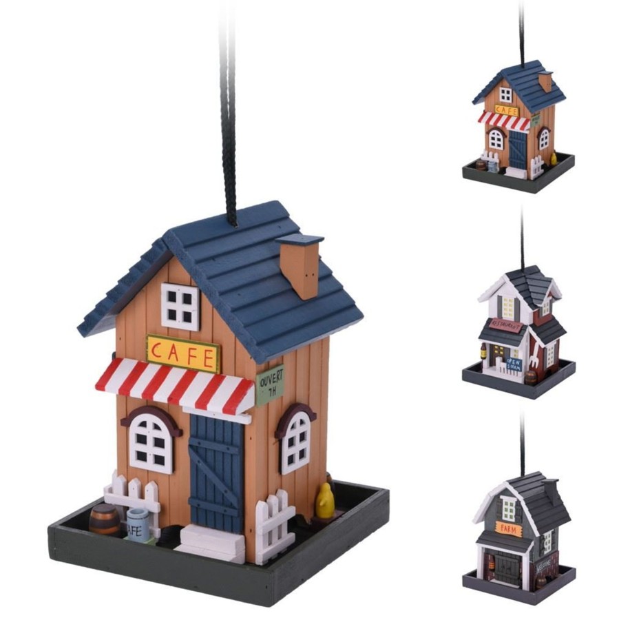 Home Accessories Carousel Shop Bird Houses & Feeders | Wooden House Hanging Bird Feeder | Garden Bird Feeding Station