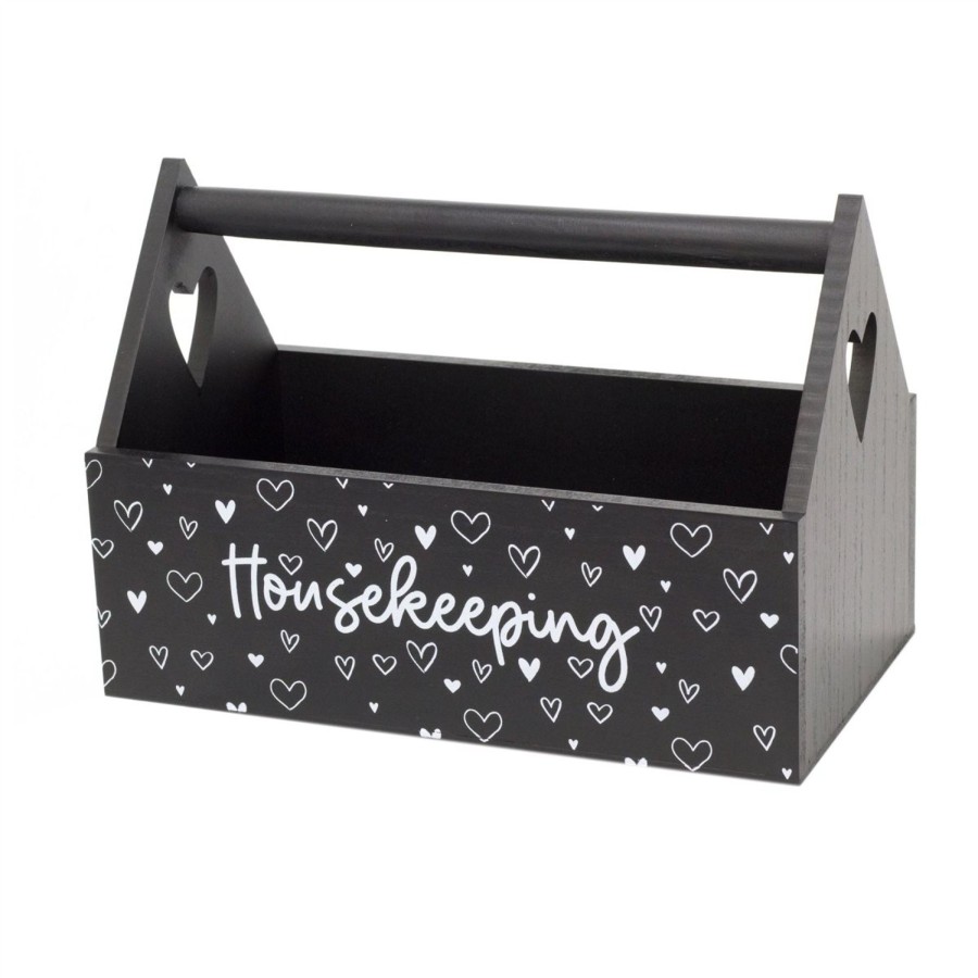 Home Accessories Carousel Shop Boxes & Baskets | Wooden Caddy Housekeeping Caddy | Cleaning Caddy With Handle Housekeeping Trug | House Cleaning Caddy Cleaning Caddy Organiser