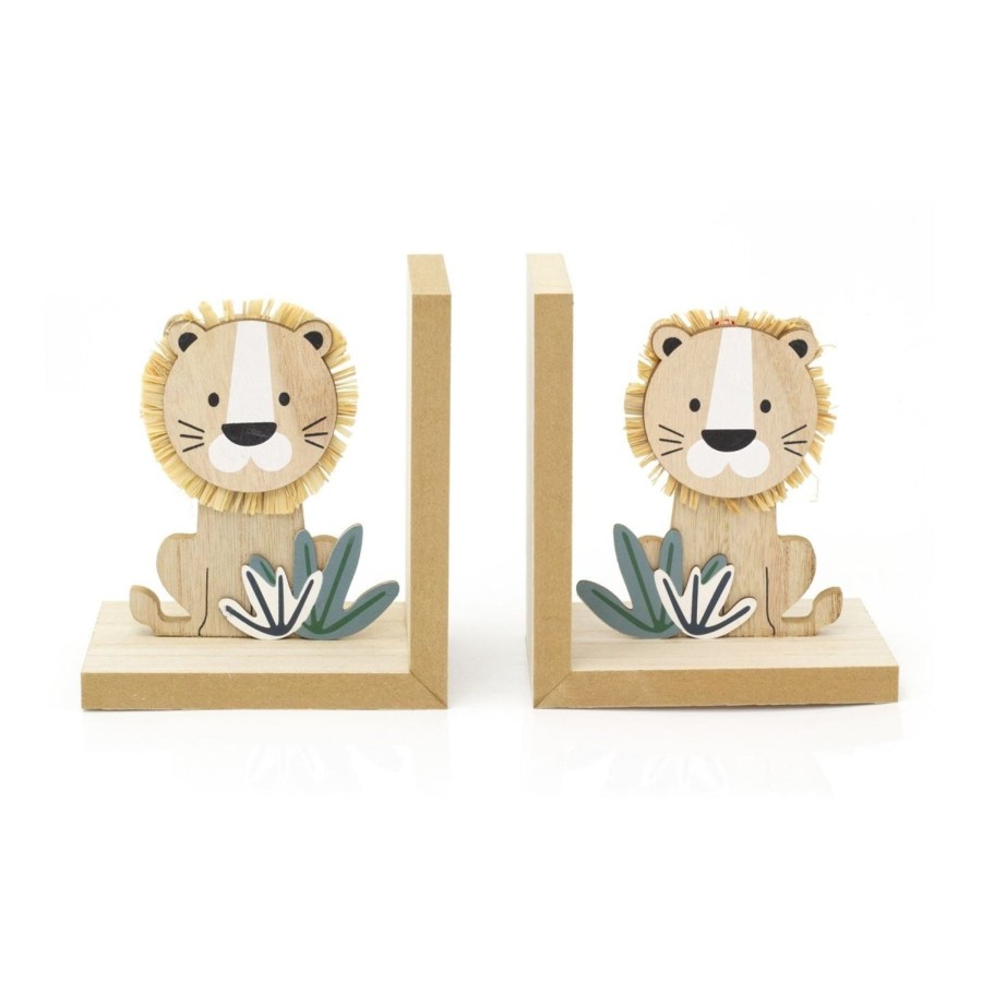 Baby & Child Carousel Shop Room Decor & Storage | Pair Of Children'S Baby Lion Cub Bookends | Safari Animal Book Ends For Shelves | Set Of 2 Novelty Animal Bookends Kids Room Nursery Decor